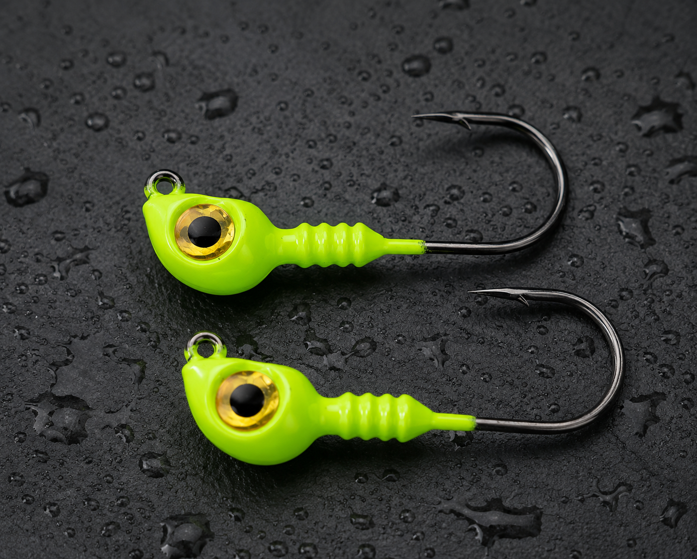 Chartreuse Mullet Jig Heads – 1/2 oz