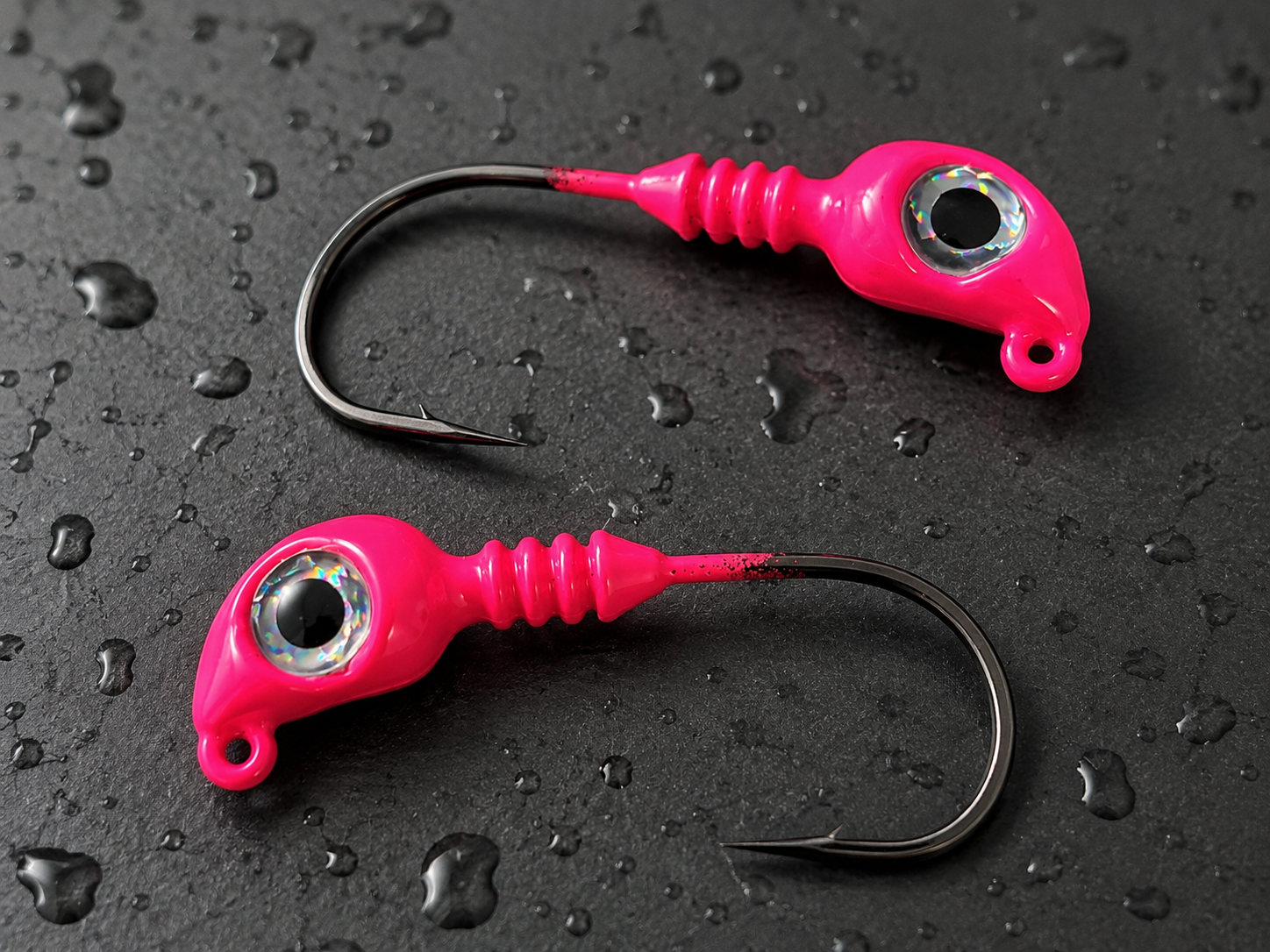 Neon Pink Mullet Jig Heads – 1/2 oz