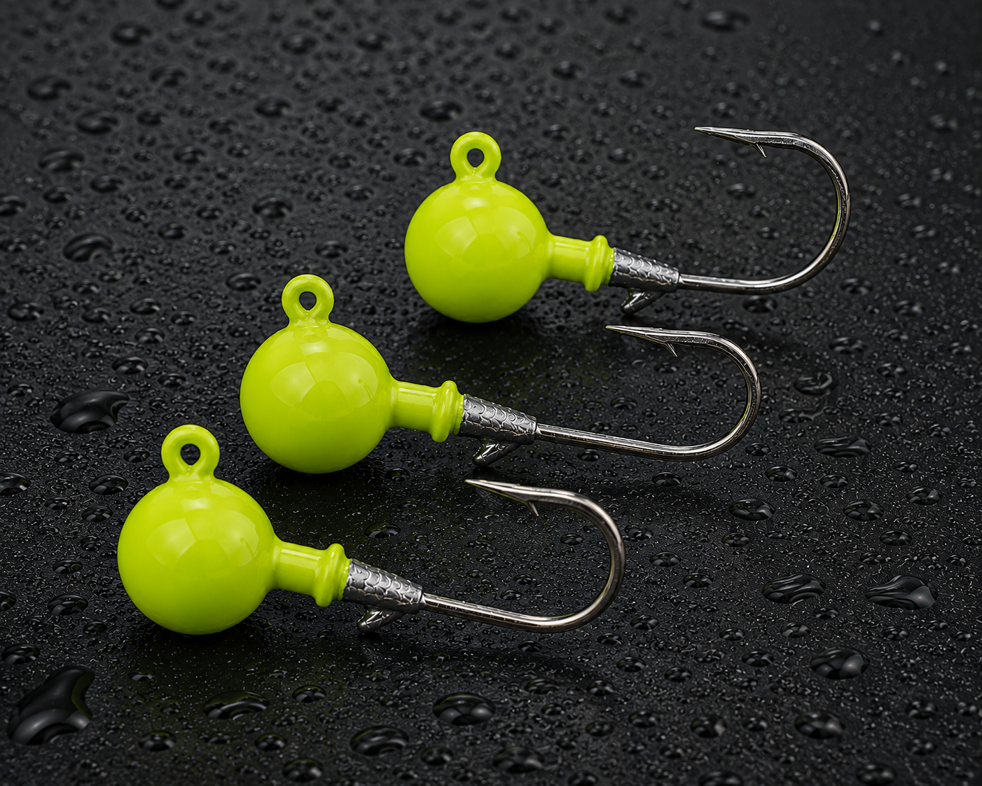 1 oz Ball Jig Head – Chartreuse