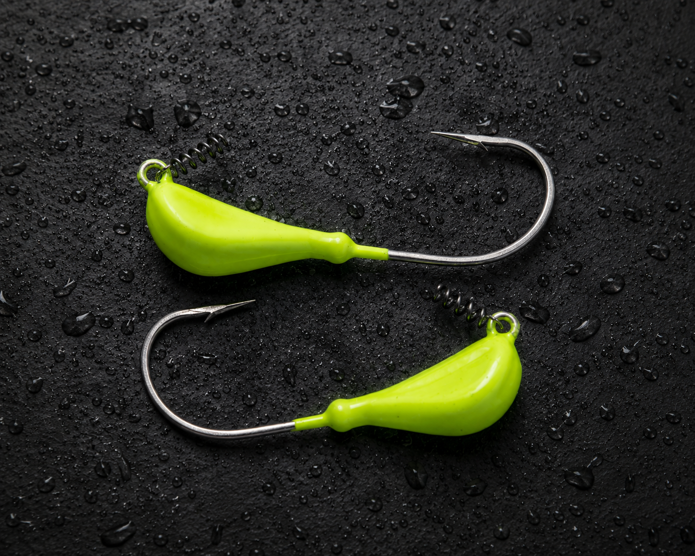 1 oz Chartreuse Screw Lock Swimbait Jig Heads