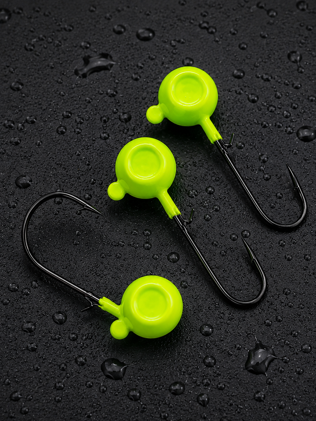 3/8 oz Chartreuse Ball Jig Heads