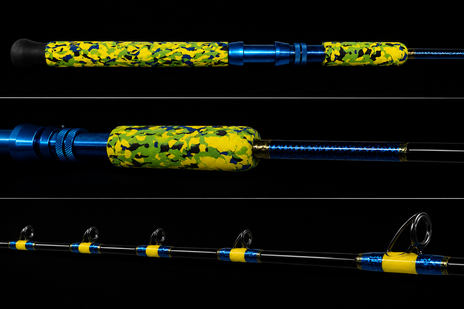 Covert Blue & Yellow Rod 4'7" Tuna Rod